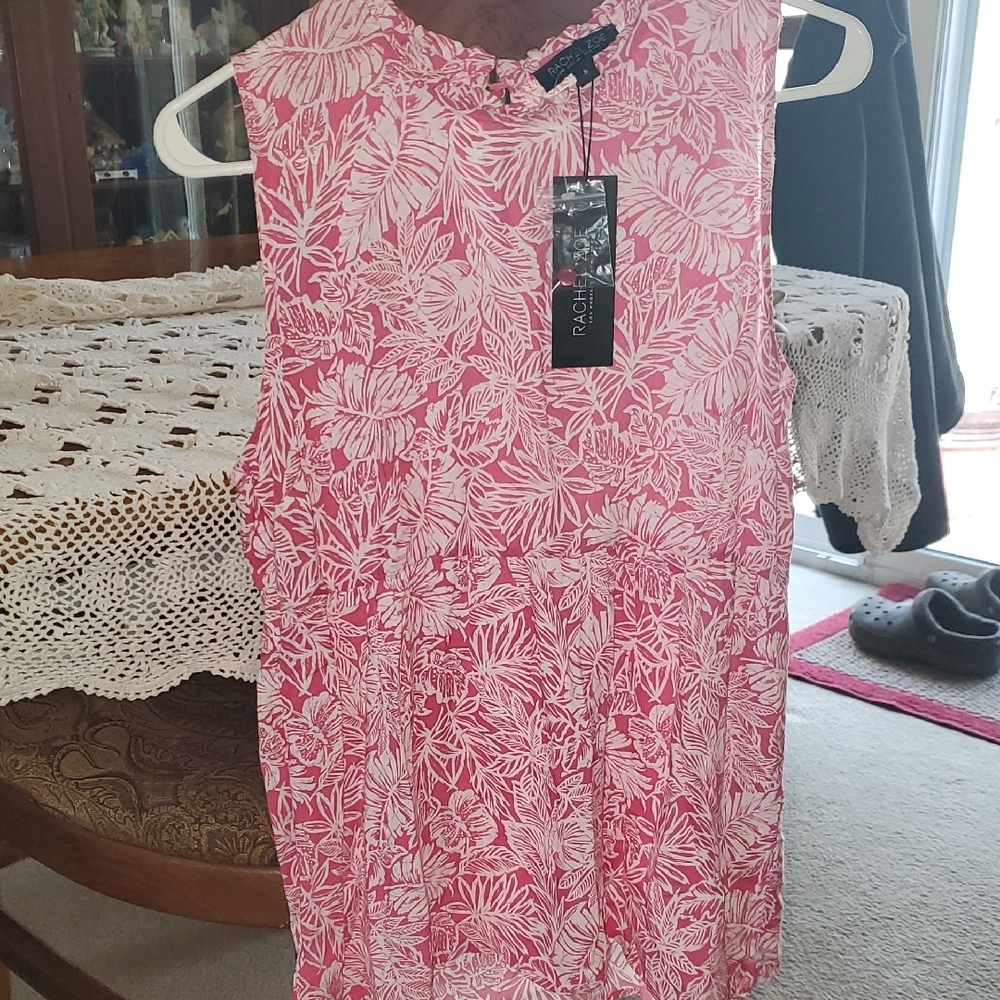 Rachel Zoe Pink Floral Sleeveless Top